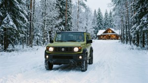 Jimny in Winter Forest
