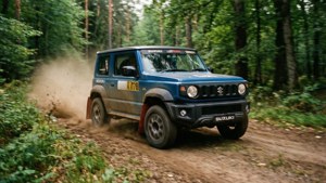 Jimny Racing Through Woods
