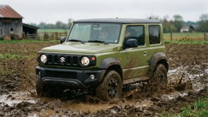 Jimny Through Mud Fields