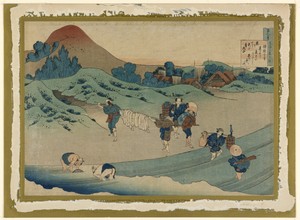 Jito Tenno (Workers Dyeing Cloth), from Hyakunin Isshu ubaga Etoki (The Hundred Poems Explained by the Nurse)