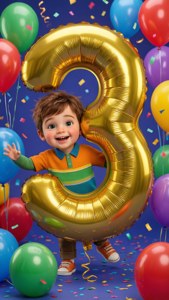 JJ Age 3 Balloons