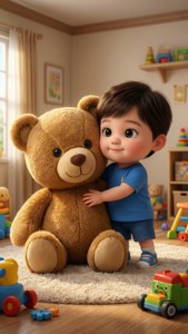 JJ and Giant Teddy