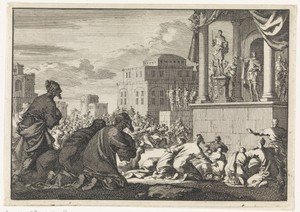 Joden smeken Petronius het standbeeld van de keizer niet in de tempel te plaatsen