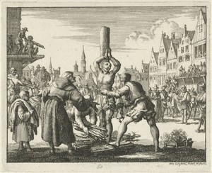 Johan Knel op de brandstapel in Londen, 1550