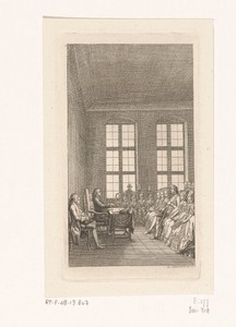 Johann Bernhard Basedow houdt een lezing in het Philanthropinum te Dessau