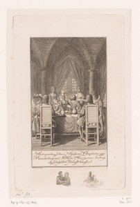 Johann Sigismund en Wolfgang Wilhelm in conflict aan tafel