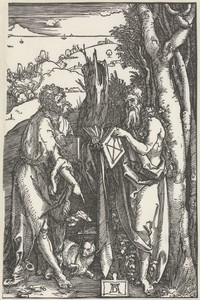 Johannes de Doper met de Heilige Onuphrius in de wildernis