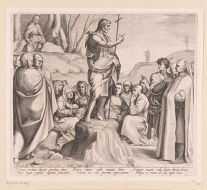 Johannes de Doper predikt tot de menigte
