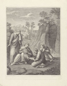 Johannes de Evangelist en de Maria's bij het graf van Christus