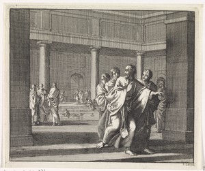 Johannes en de ketter Cerinthus in het badhuis