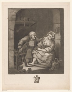 Jonge vrouw en de schoenmaker