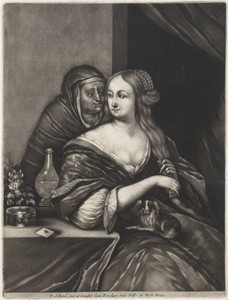 Jonge vrouw en een koppelaarster