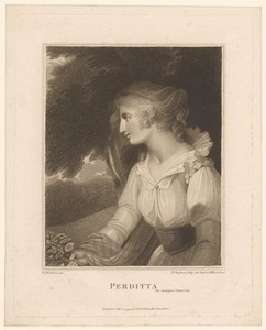 Jonge vrouw met bloemen in haar hand