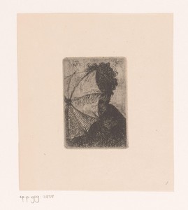 Jonge vrouw met een parasol