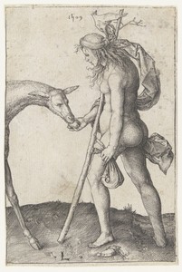 Jonge vrouw met hinde