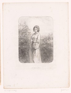 Jonge vrouw met margrieten