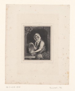 Jonge vrouw poetst een ketel