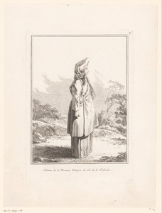 Jonge vrouw uit Ingermanland (Ingrië), naar rechts gekeerd