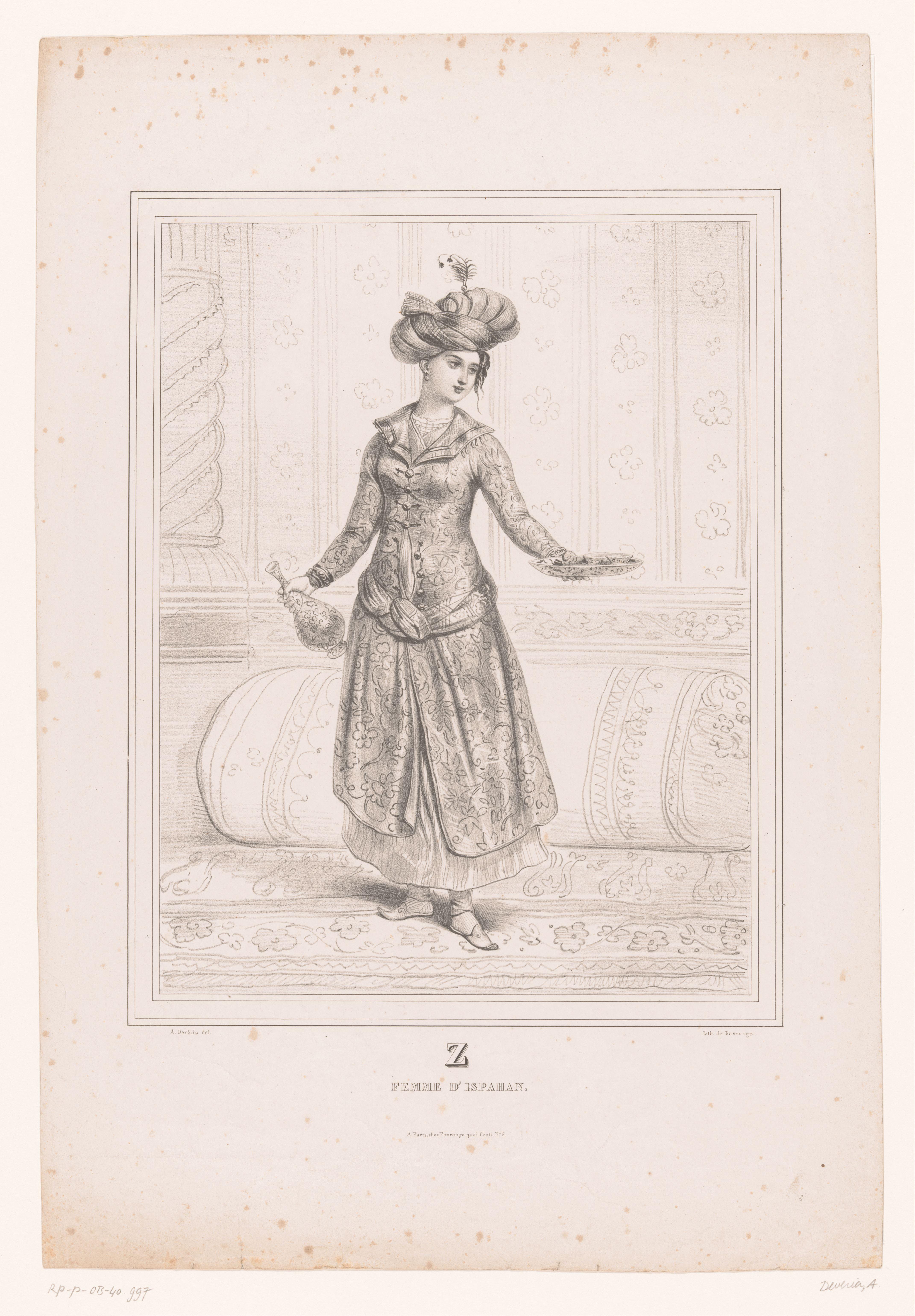 Jonge vrouw uit Isfahan by Achille Devéria