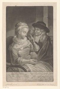Jonge vrouw verleid door oude man
