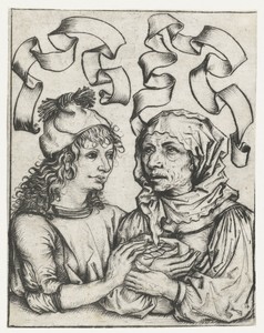 Jongeman en oude vrouw
