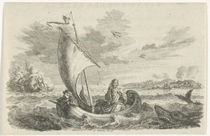Jongeman in een zeilboot