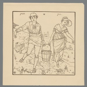 Jongen en meisje dragen een emmer water