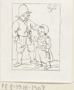 Jongen en meisje met pop