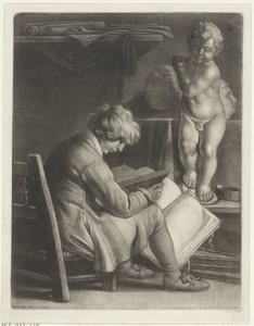 Jongen in een atelier