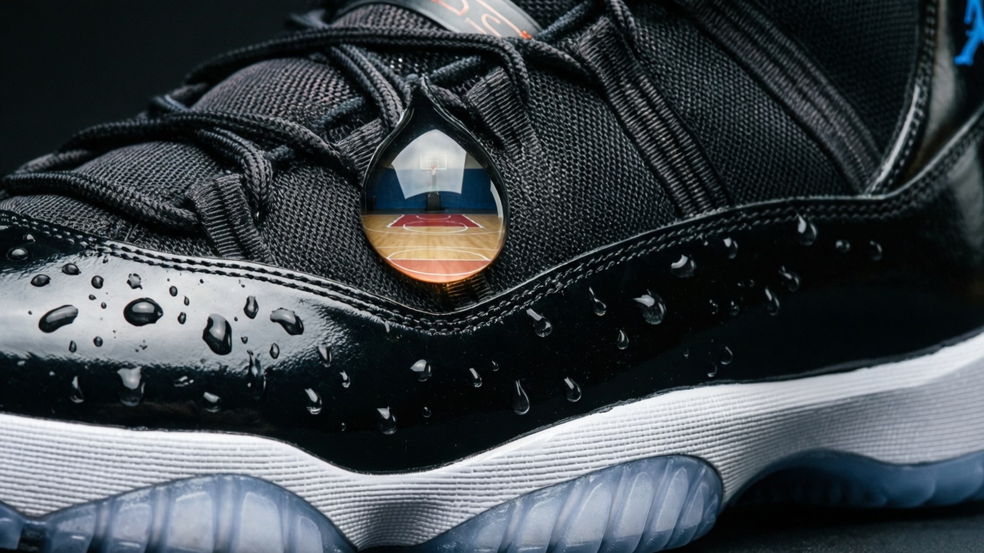 Jordan 11 Concord Macro Detail by Wallpapers.art Studio
