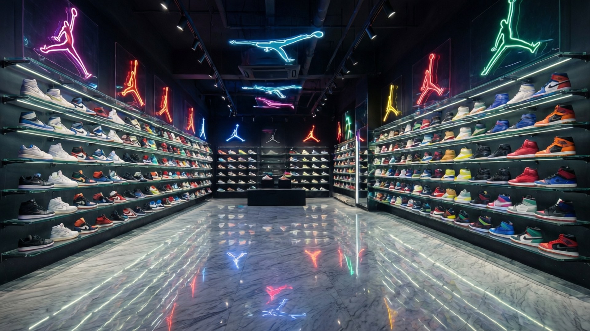 Jordan Store Liminal Night by Wallpapers.art Studio