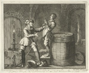 Joris Wippe te Dordrecht in een vat verdronken, 1558