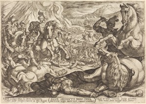 Joshua has the Chariots Burned and Cuts the Legs off His Enemies