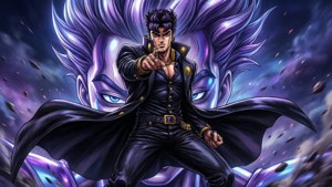Jotaro and Star Platinum