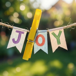 Joy Banner Clothespin