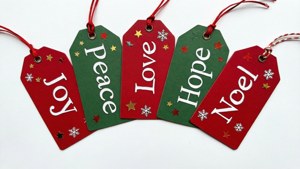 Joy Peace Love Hope Noel Tags