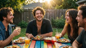 Joyful Barbecue Laughter