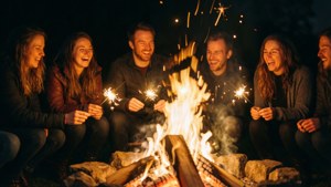 Joyful Bonfire Gathering