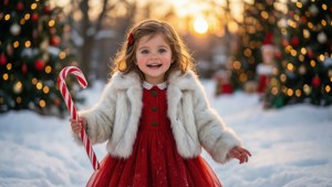 Joyful Cindy in Snow