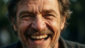 Joyful Dafoe Close-Up