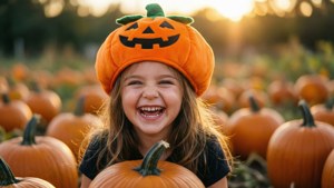 Joyful Girl in Hat