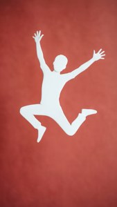 Joyful Leap Stick Figure