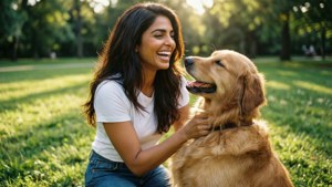 Joyful Park with Dog