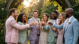 Joyful Toast in Garden