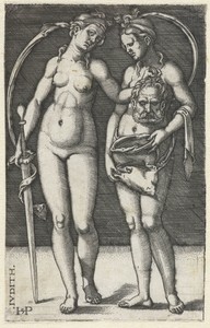 Judith met hoofd van Holofernes en dienstmaagd