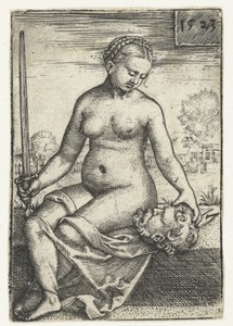Judith met hoofd van Holofernes en zwaard