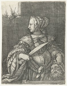 Judith met hoofd van Holofernes en zwaard