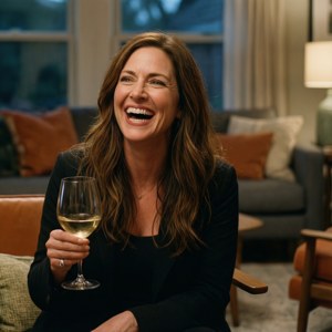 Judy Hale Wine Laugh