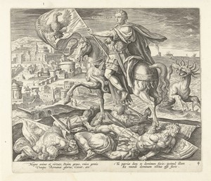 Julius Caesar als vierde koning uit het visioen van Daniël