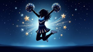 Jumping Cheerleader Stars